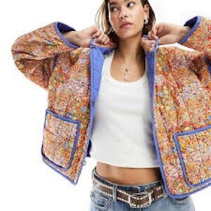 Free People Chloe quilted floral Jacket